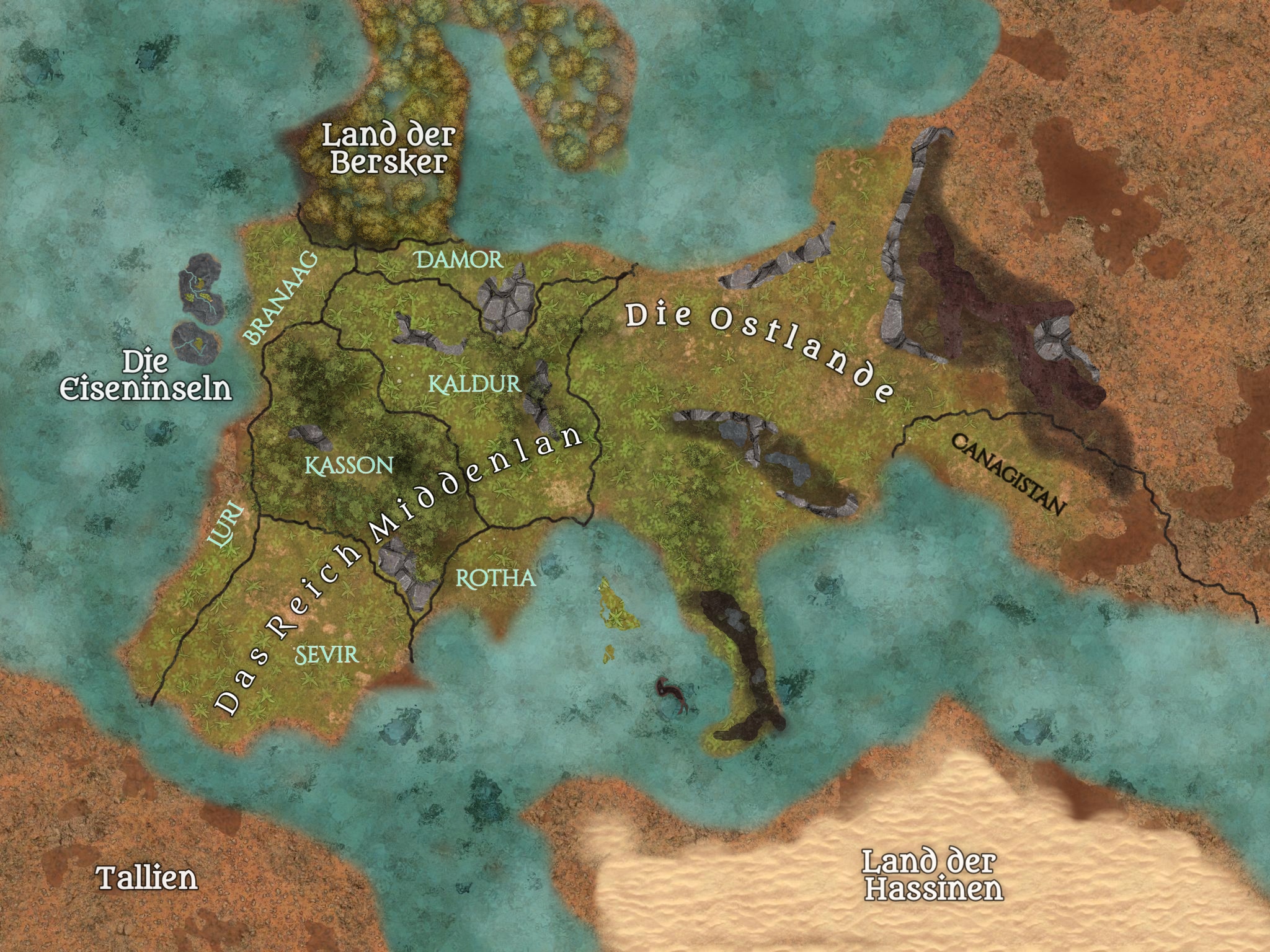 Karte von Middenlan